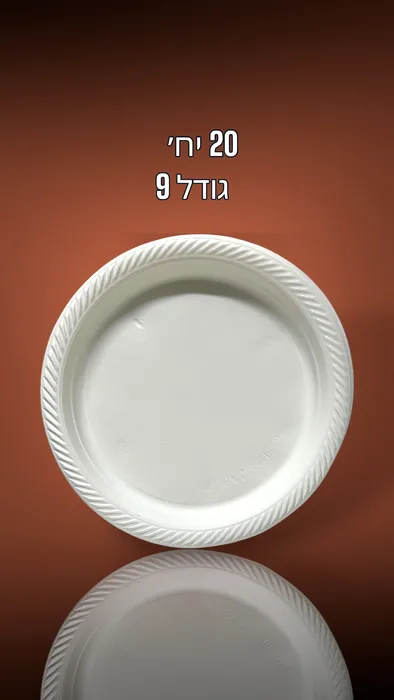 צלחות חד פעמיות קשיחות בגודל 9 אינץ'