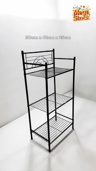 כוננית מתכת עם 3 מדפים