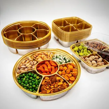 3 יח' ט'ו בשבט – מארז 7 תאים, לפיצוחים, פירות יבשים, סלטים, שוקולדים וסוכריות.