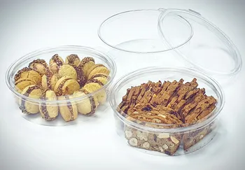 8 יח' קריסטל עגול – אריזת פרמיום עגולה לעוגיות.